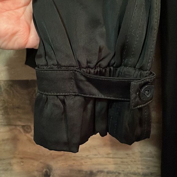 Vince Black Vicose Rayon Button Cuff Jogger Pants - Picture 4 of 8